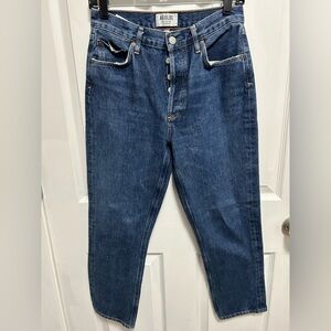 Agolde Dark Blue Straight Leg Jeans